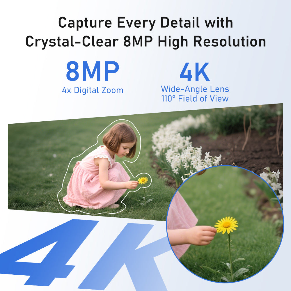 SmartLink 4K Wireless Solar Security Camera kit