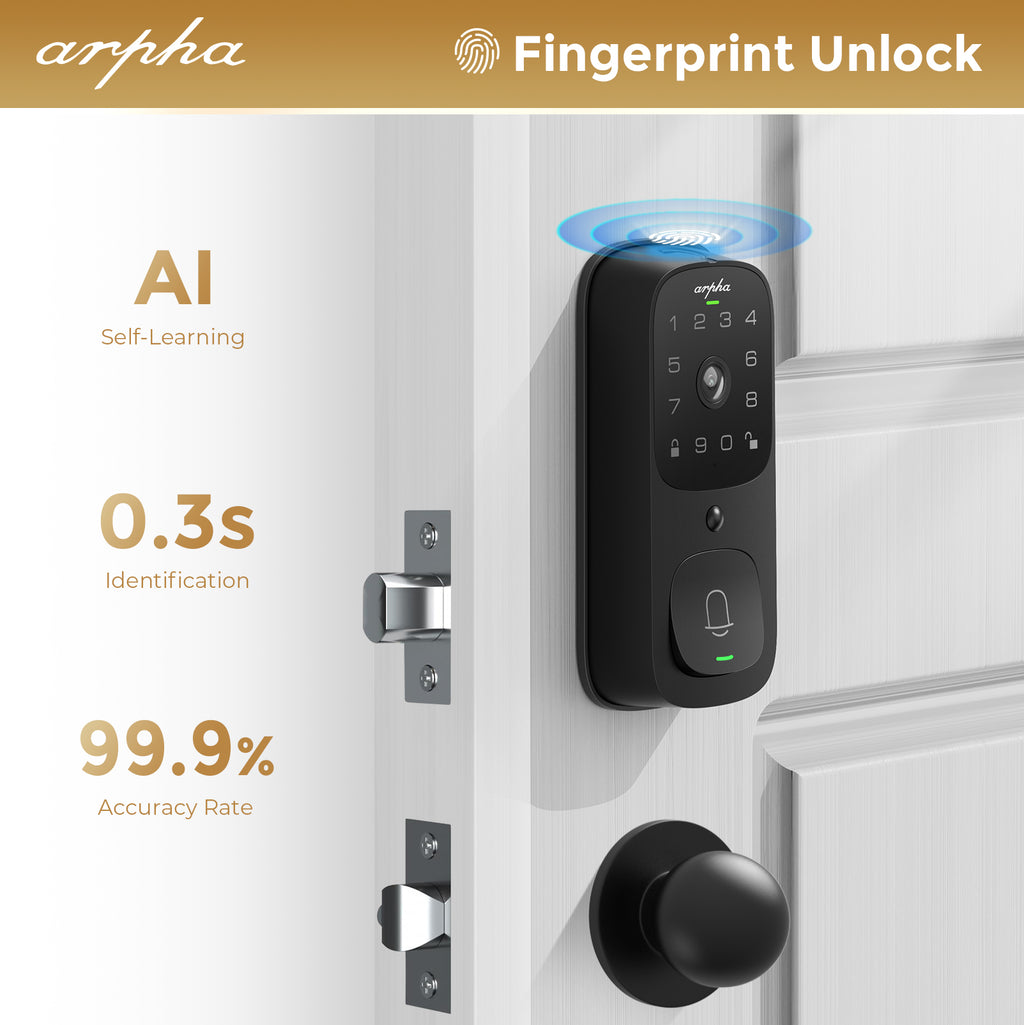 Smart link Security Door Smart Locks with Video Doorbell and Camera