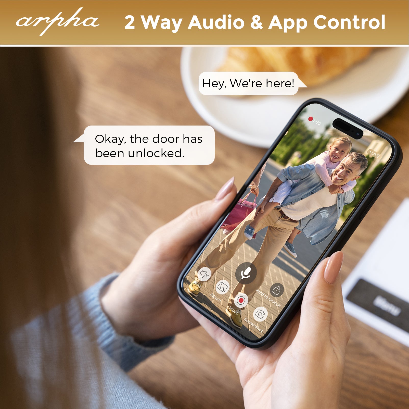 Smart link Security Door Smart Locks with Video Doorbell and Camera