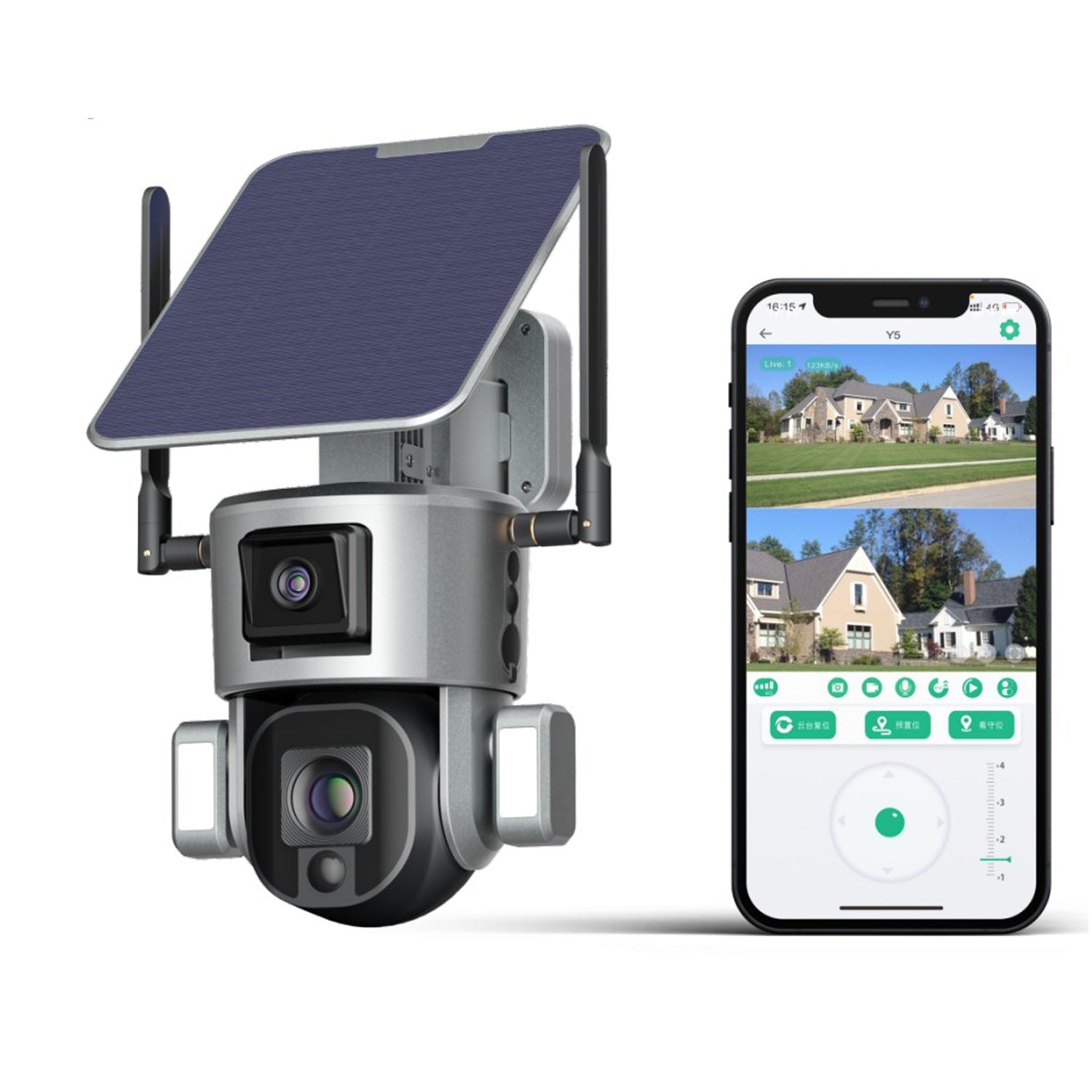 SmartLink 4kY6 20 X Zoom Dual Lens Wi-Fi or 4G Wireless Solar PTZ Camera